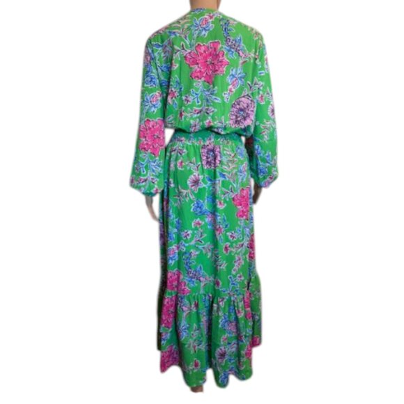 NWT Lilly Pulitzer Cristiana Midi Dress in Gecko Green Brewster Bloom Size 16 - Picture 5 of 15